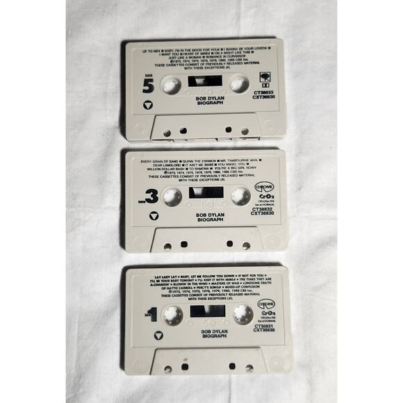 Bob Dylan Biography Cassette Set of 3 Tested (Columbia, 1973-1985) Pre-owned - Picture 2 of 7